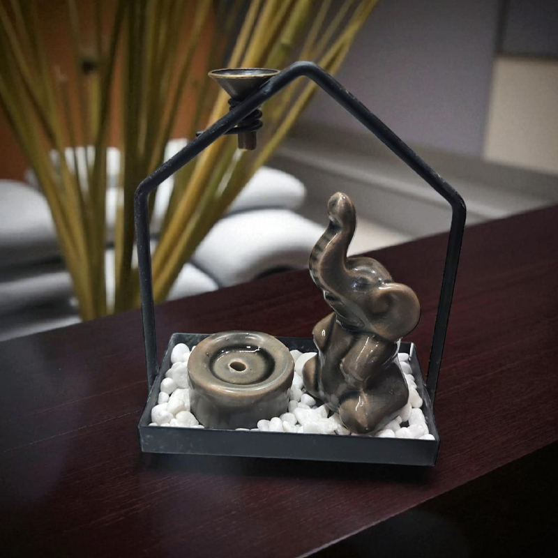 Porta Sahumerio con Porta Cono con Elefante