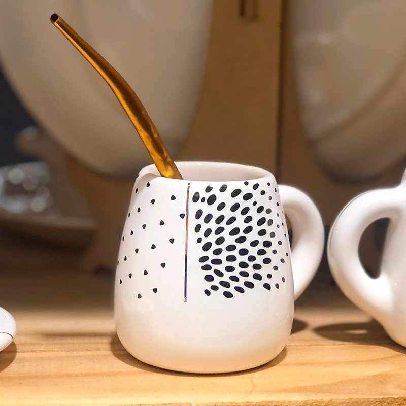 Mate Con Asa de Cerámica N°8