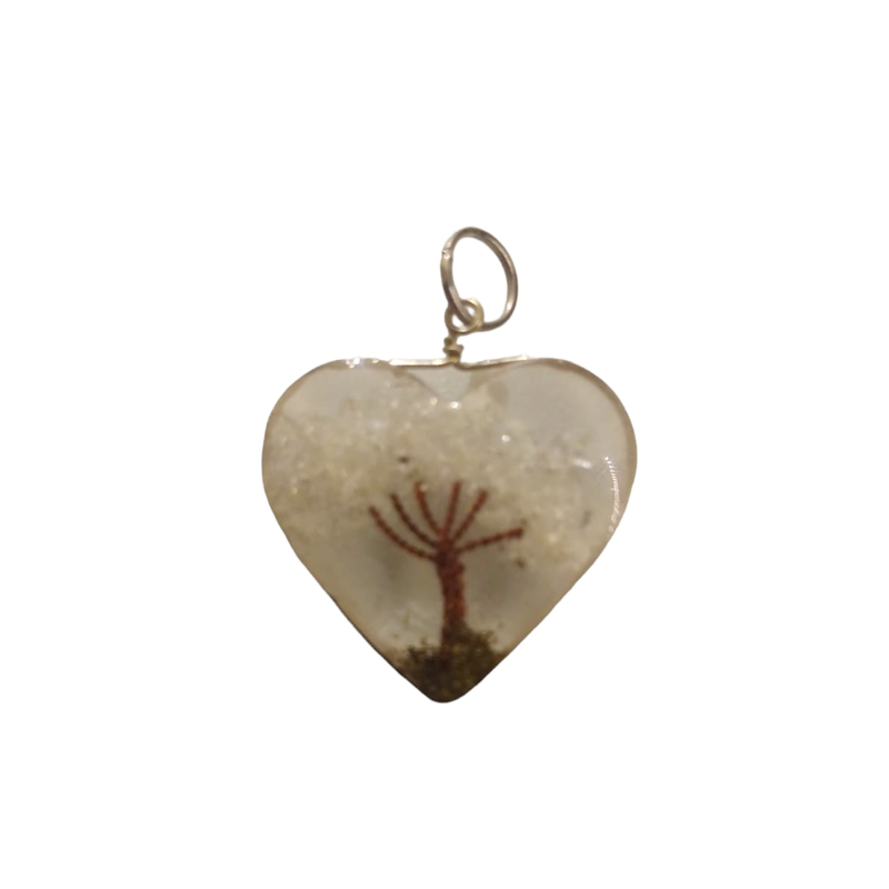 Dije Orgonite Arbol Blanco 3cm