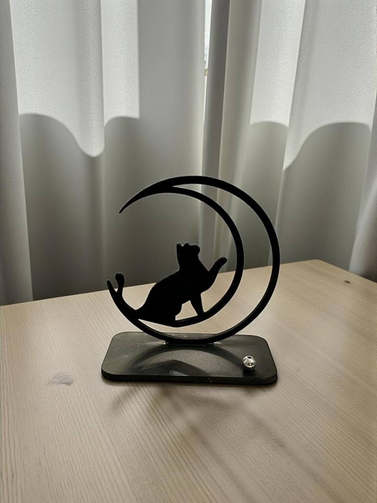 Porta Sahumerio Gato Negro en Luna Calada