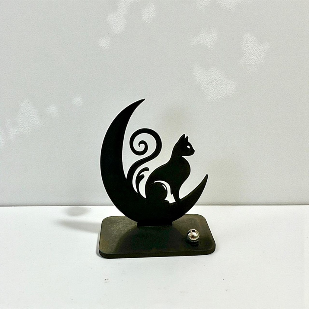 Porta Sahumerio Gato Negro en Luna Chico