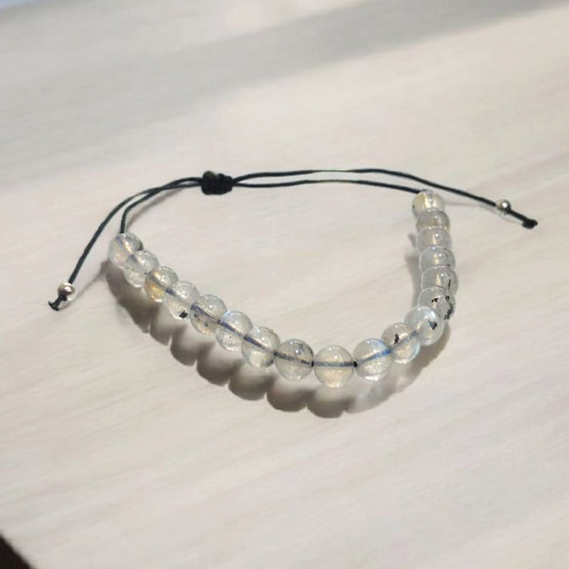 Pulsera Gema Labradorita Blue Hilo 6mm
