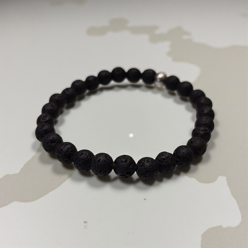 Pulsera Gema Piedra Volcanica