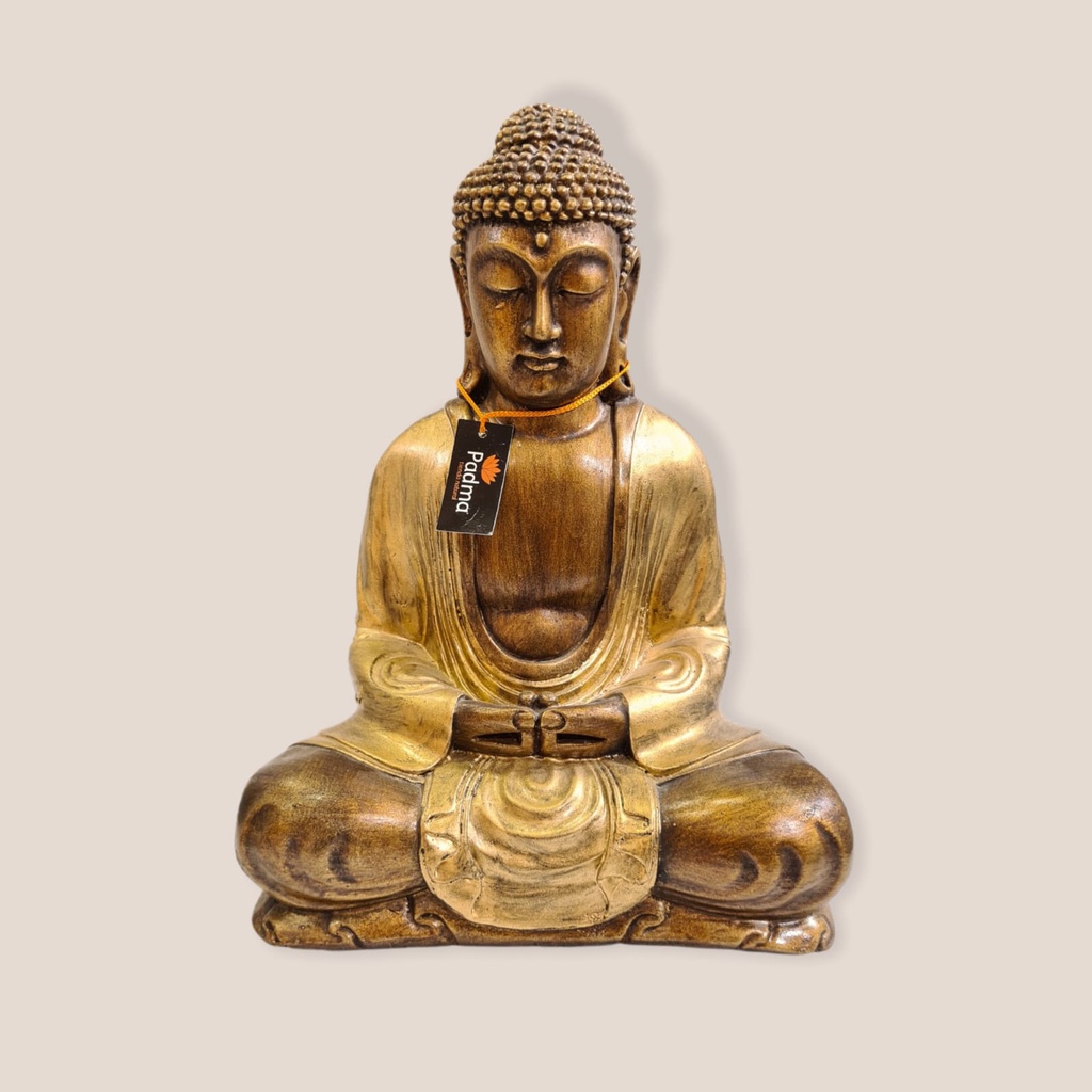 Buda Resina 30cm Dorado