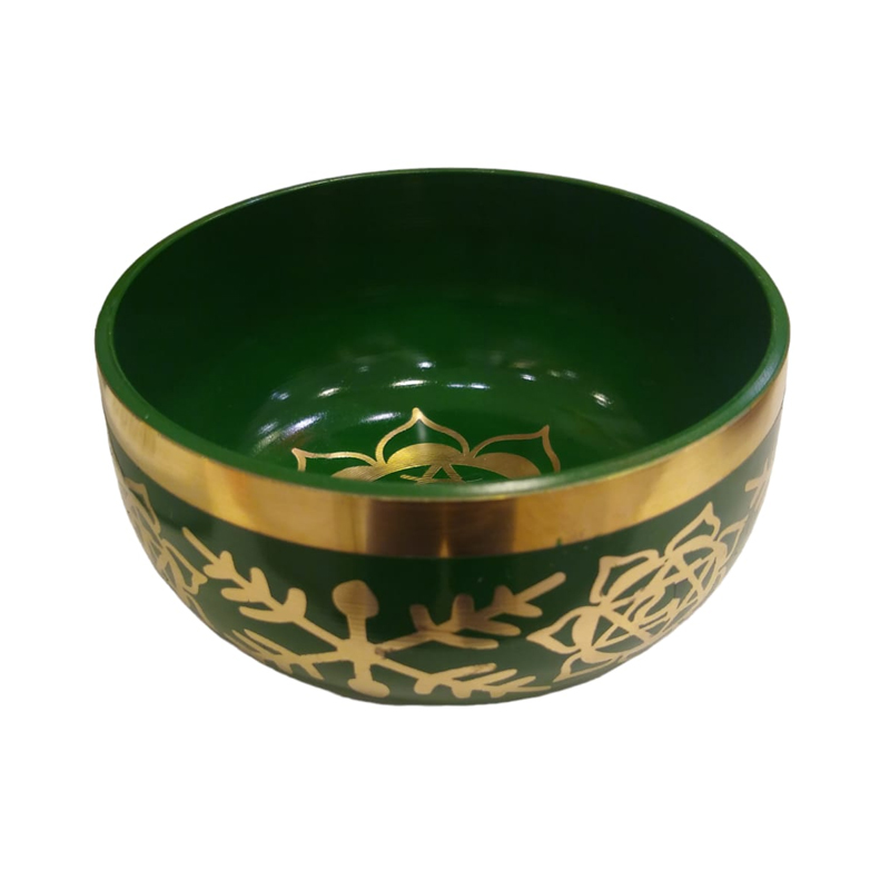 Cuenco Tibetano Cuarto Chakra Verde 12cm