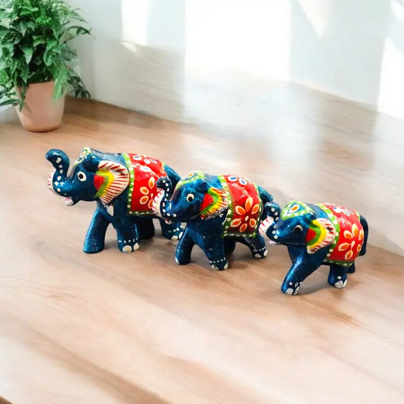 Elefante Resina Azul 6cm