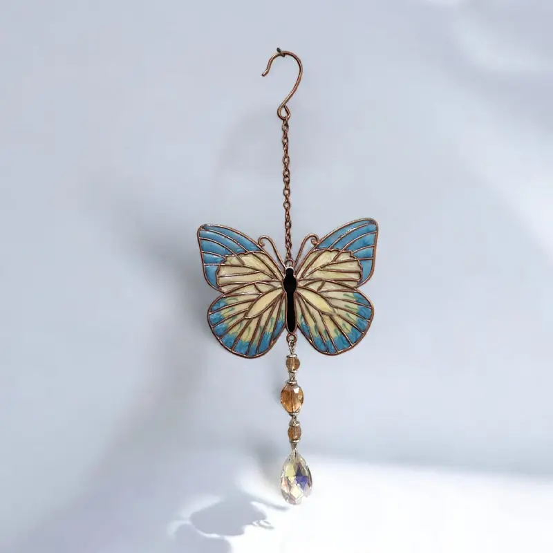 Movil Metal Colgante Mariposa Celeste 32cm