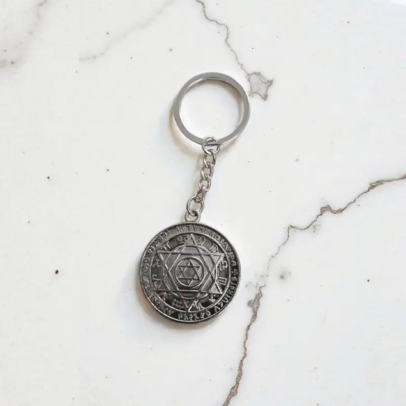 Llavero Amuleto Sello de Salomon con Estrella de David