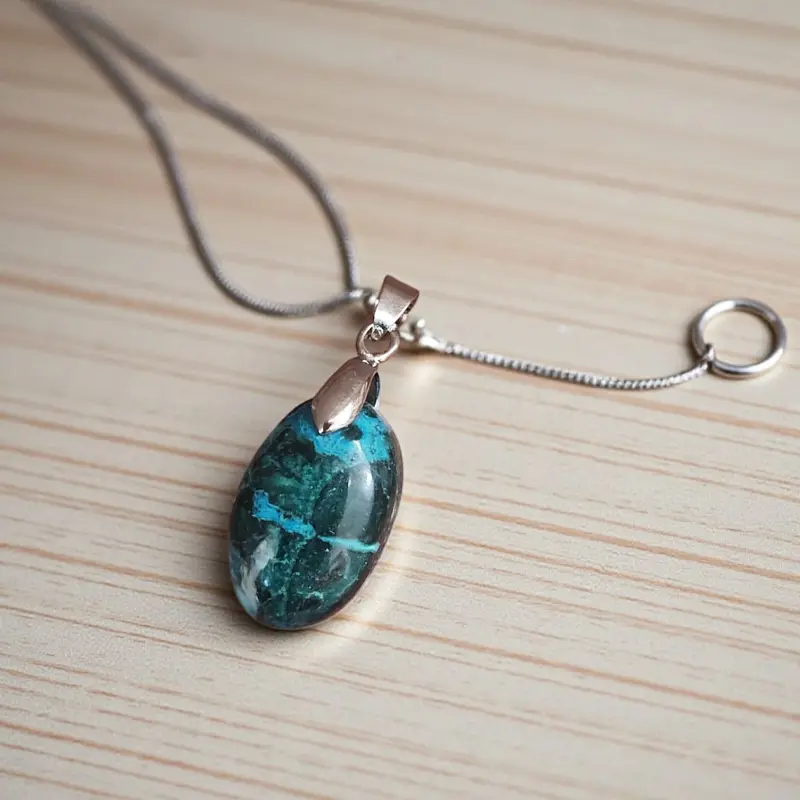 Dije Gema Azurita con Malaquita