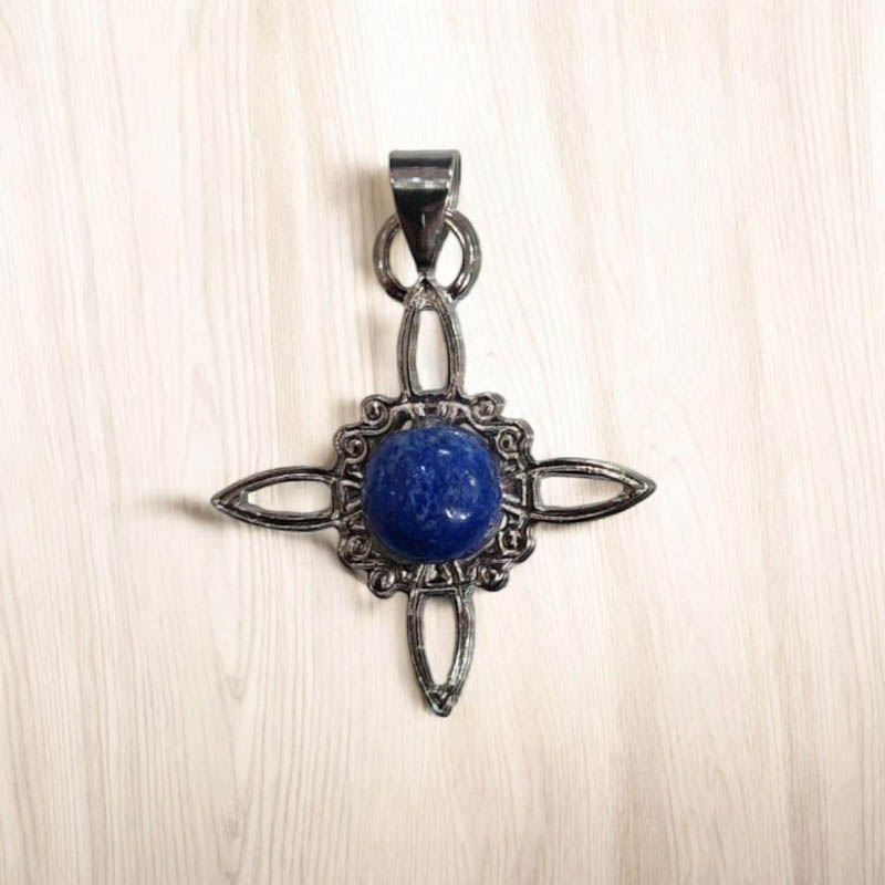 Dije Nudo de Brujas Mediano Lapislazuli Rolado