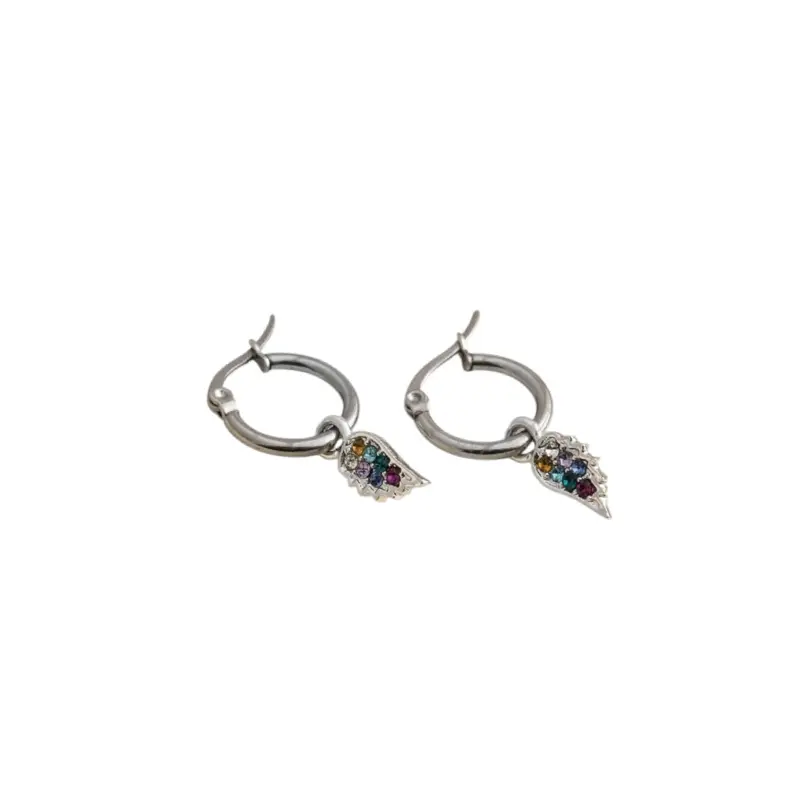 Aros Argolla con Alas y Strass
