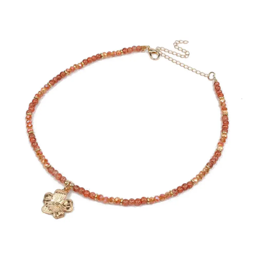 Collar Flexible Gold Tone Cocoa