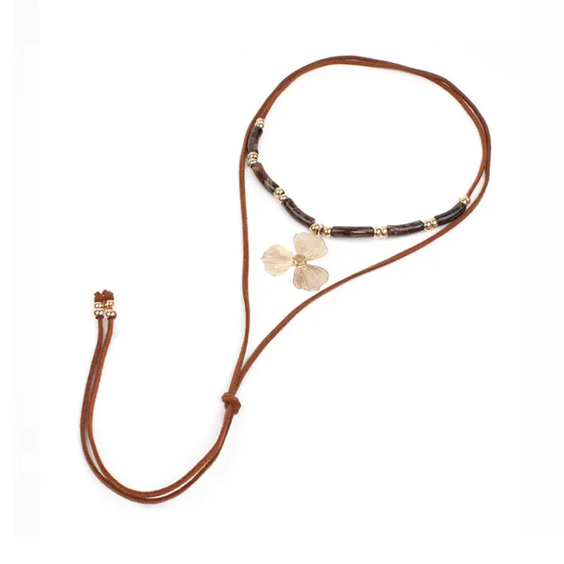 Collar de Gamuza Marbled Soleil Marron