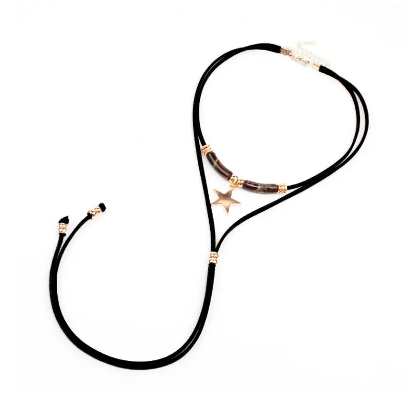 Collar Corbatero de Gamuza Marbled Stars