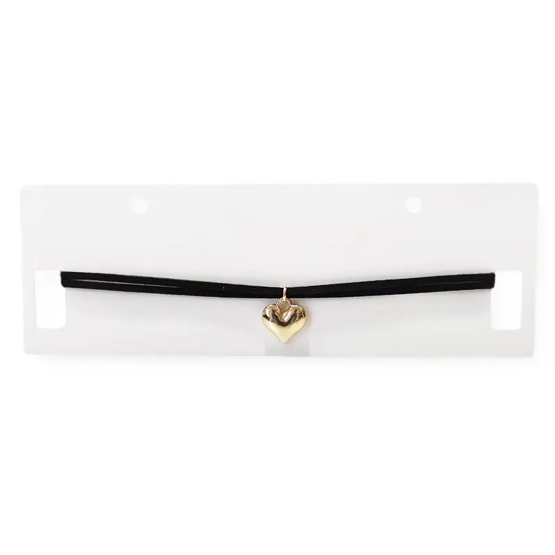 Choker de Gamuza Heart Dorado