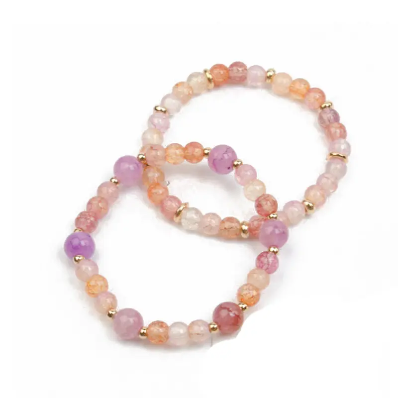 Set Pulseras Elasticas Energy Colors Tonos Rosas