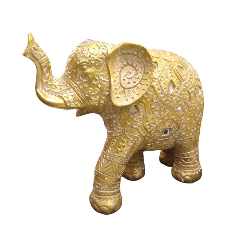 Elefante Dorado con Espejos