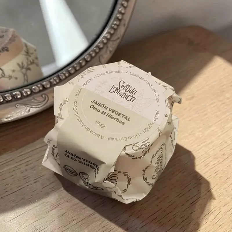 Jabon Vegetal Oleo 31 Hierbas Linea Esencial Sentida Botanica 100gr