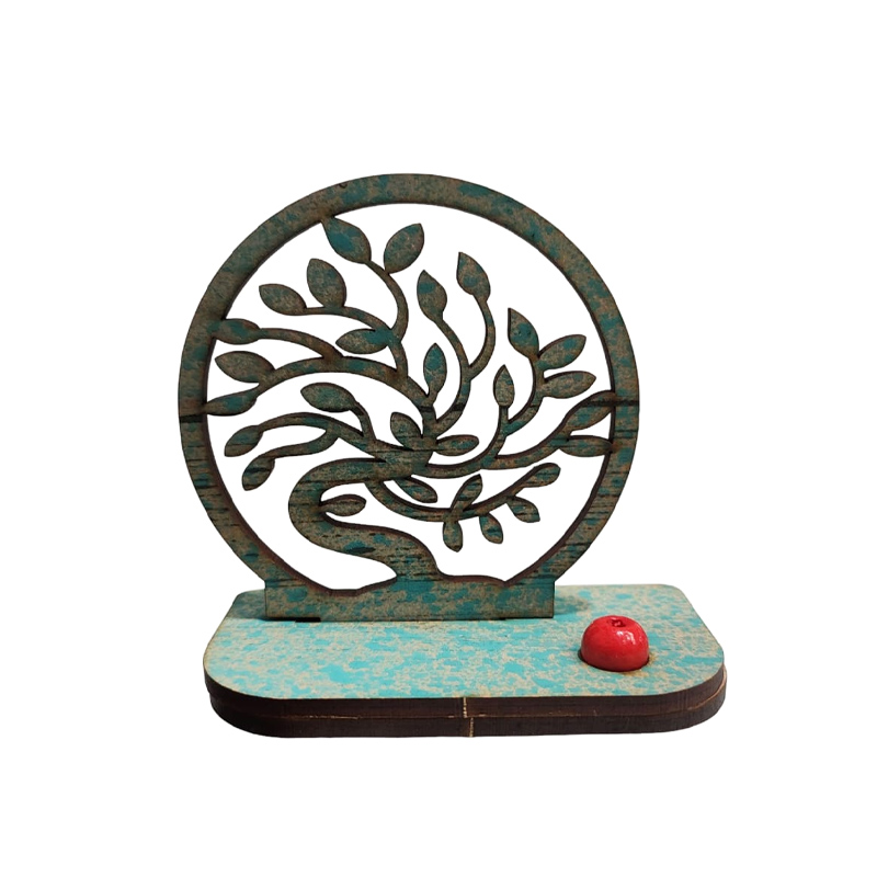 Porta Sahumerio Madera Arbol