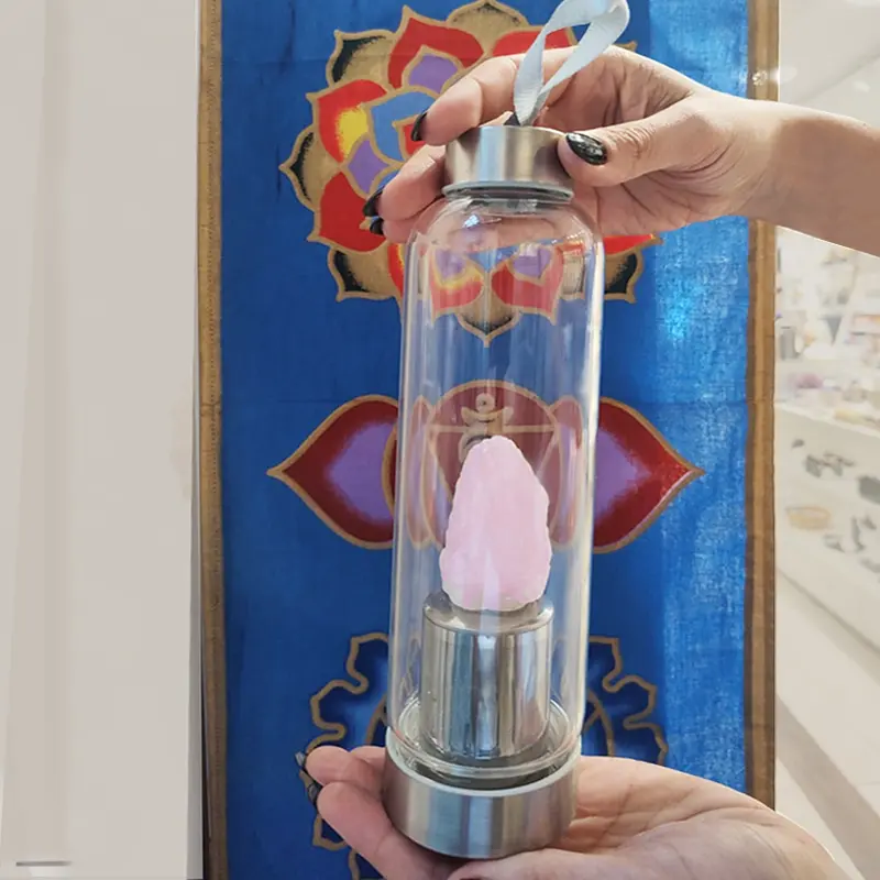 Botella de Elixir con  Cuarzo Rosa x500ml