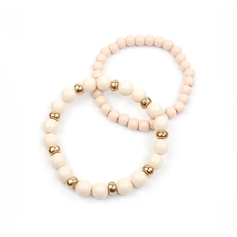 Set Pulseras Elasticas Duo Rosadas