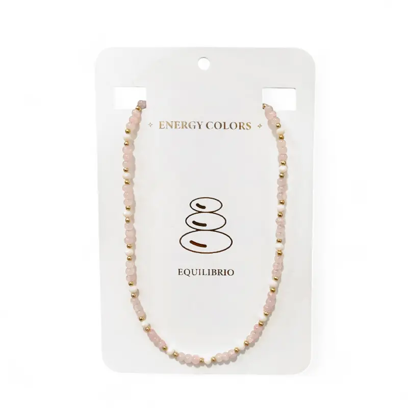 Collar Energy Tonos Rosas y Dorado