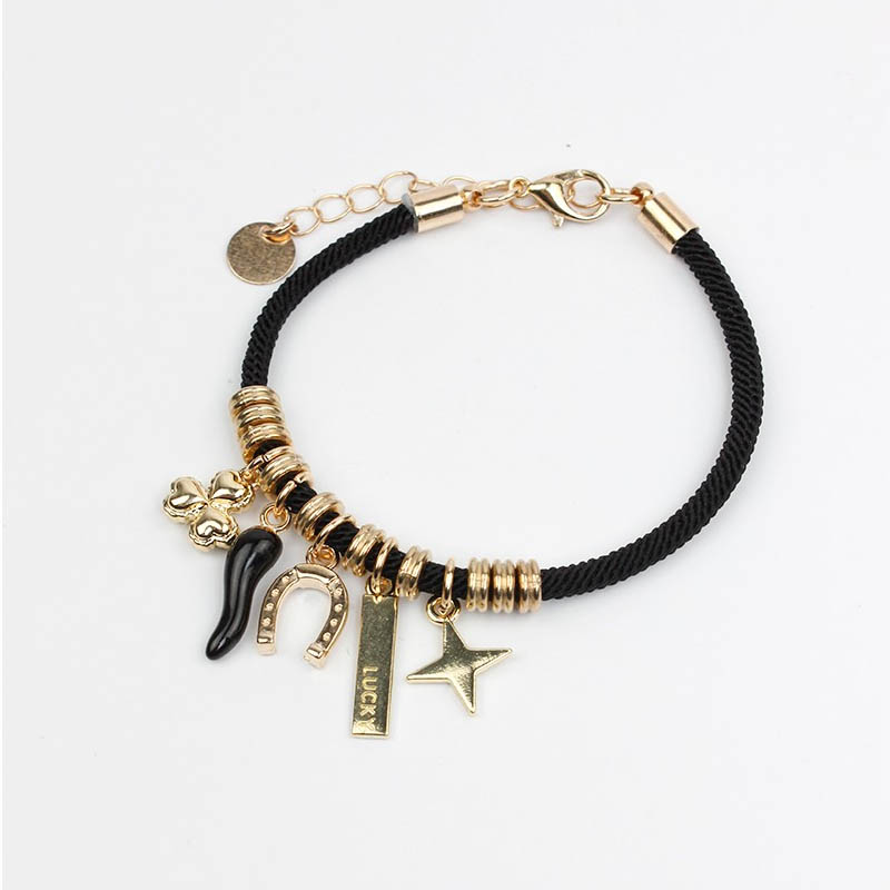 Pulsera Amulet Charms Negra
