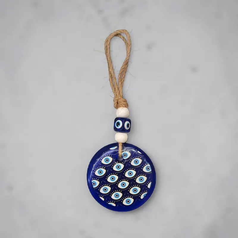 Colgante Vidrio con Ojo Turco 23cm Modelo N°4