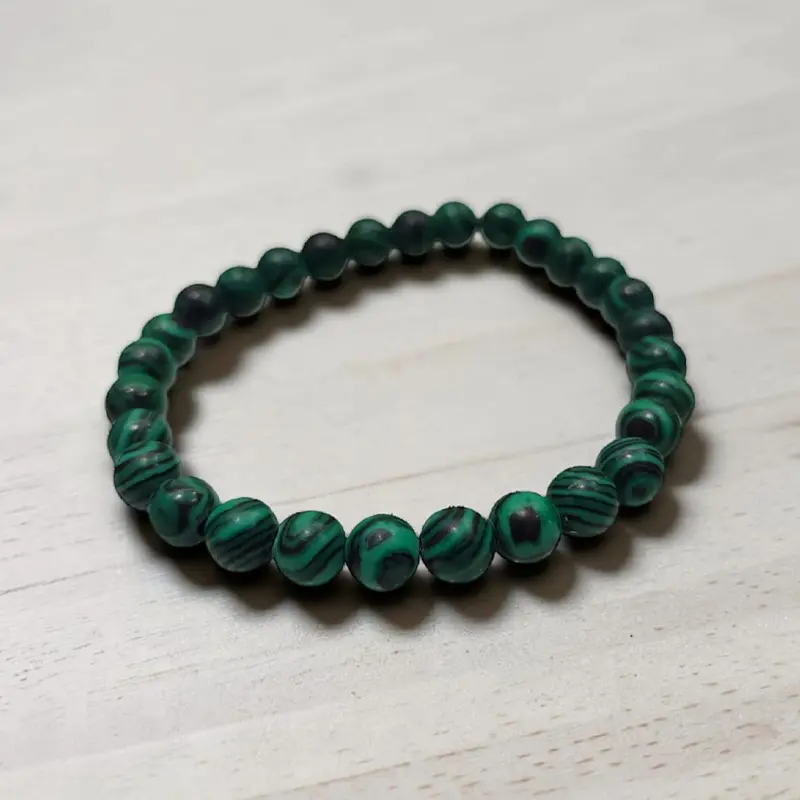 Pulsera Gema Elastica Malaquita