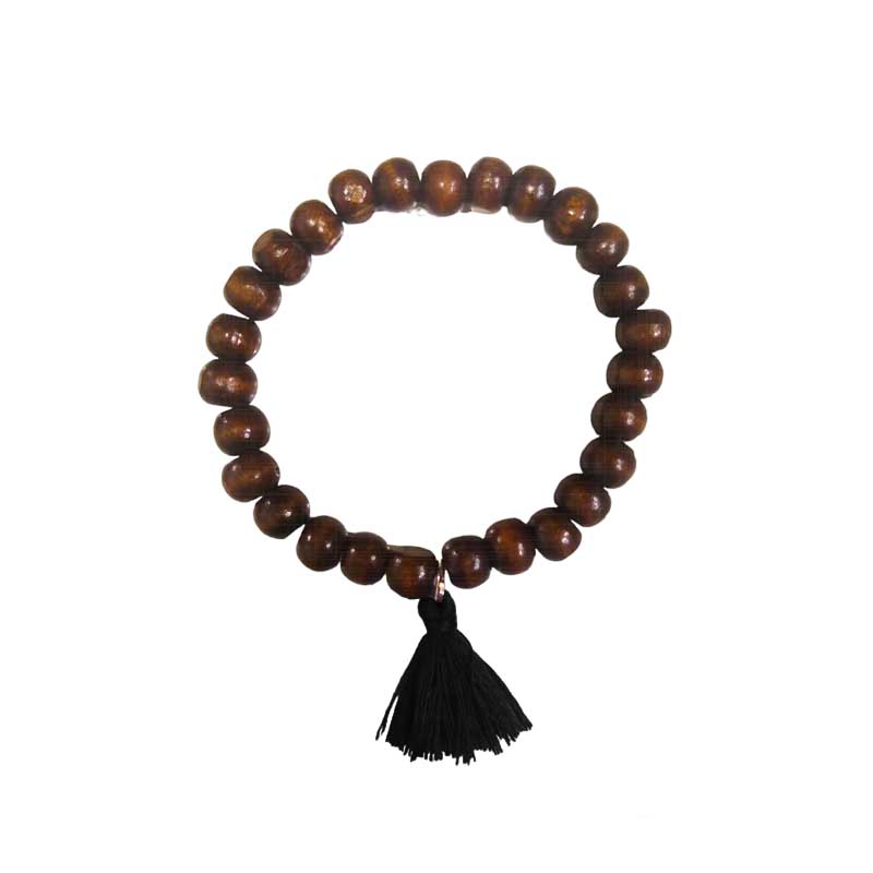 Pulsera Japa Mala Tessel Corto Negra