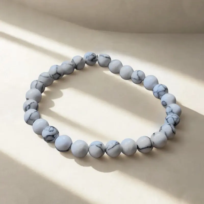 Pulsera Gema Elastica Howlita