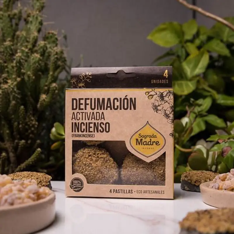 Pastillas Defumacion Activada Sagrada Madre x4u Incienso
