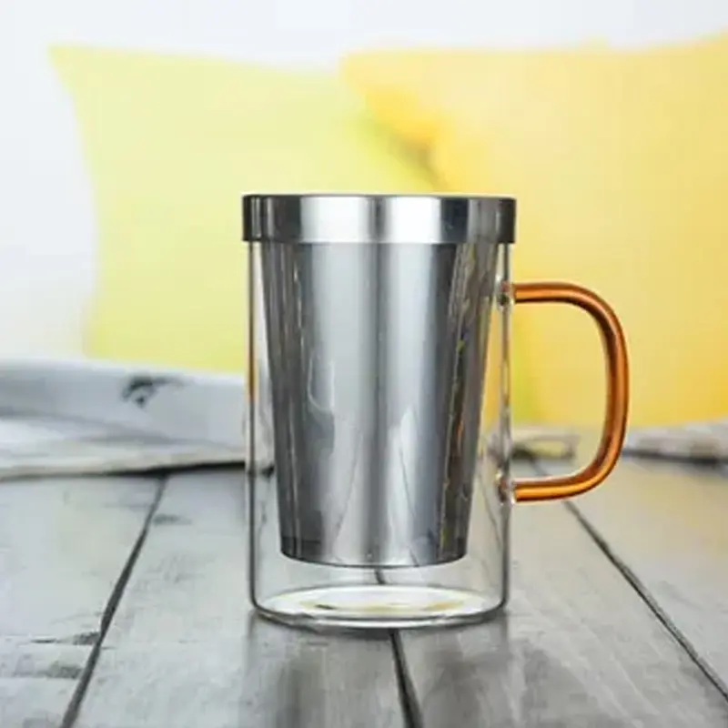 Taza para Te con Infusor de Acero Inoxidable Con Tapa