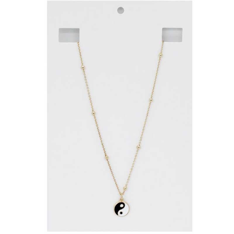 Collar Dorado con Yin Yang