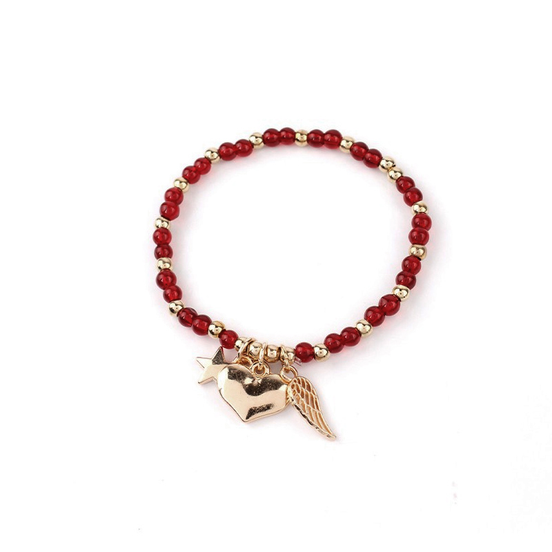 Pulsera Elastica Roja Wings Love