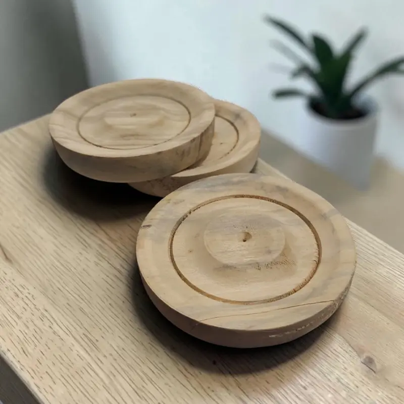 Porta Sahumerio Madera Circular