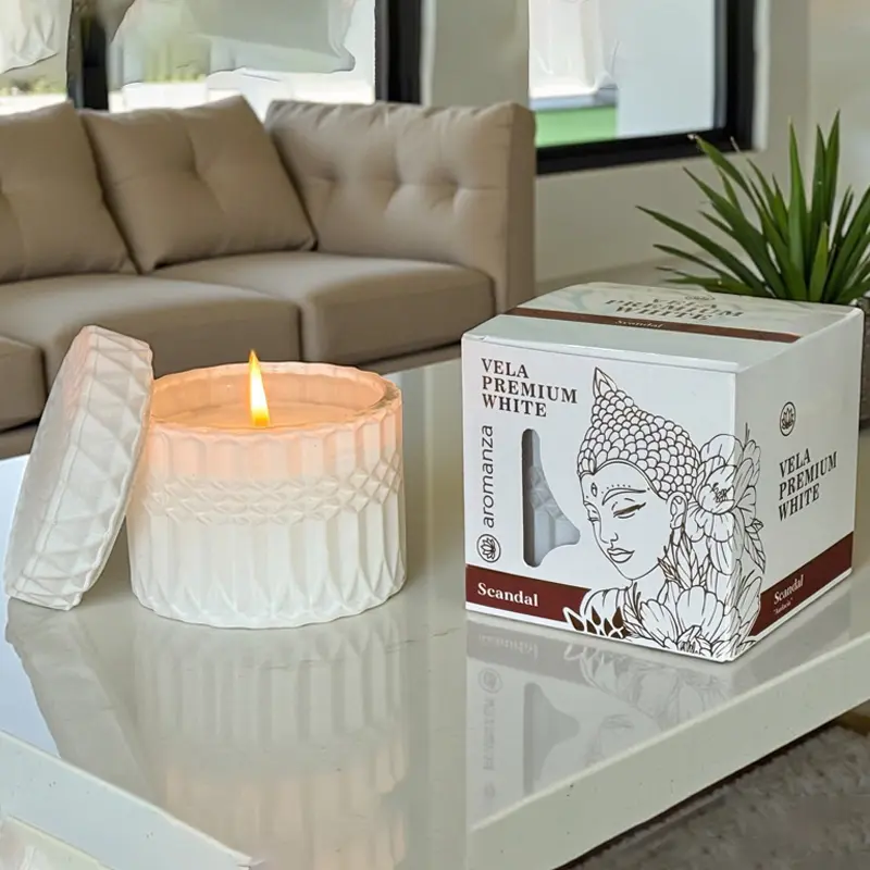 Vela Premium White Aromatica Scandal Iluminarte