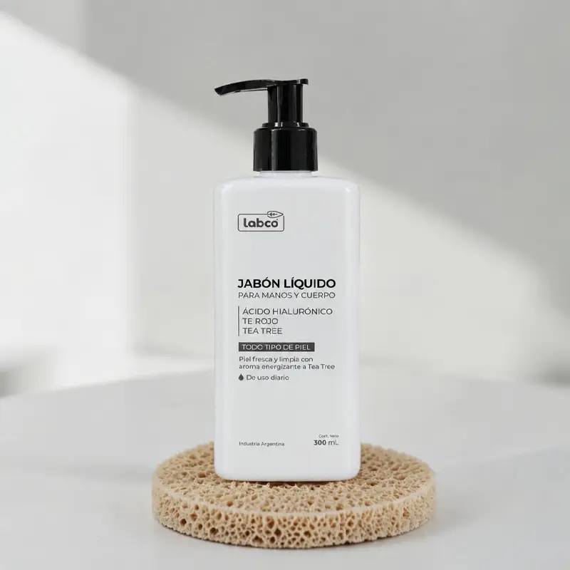 Jabón Líquido Manos y Cuerpo Acido Hialuronico, Te Rojo y Tea Tree 300ml, Labco