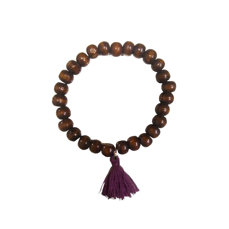Pulsera Japa Mala Tessel Corto Purpura