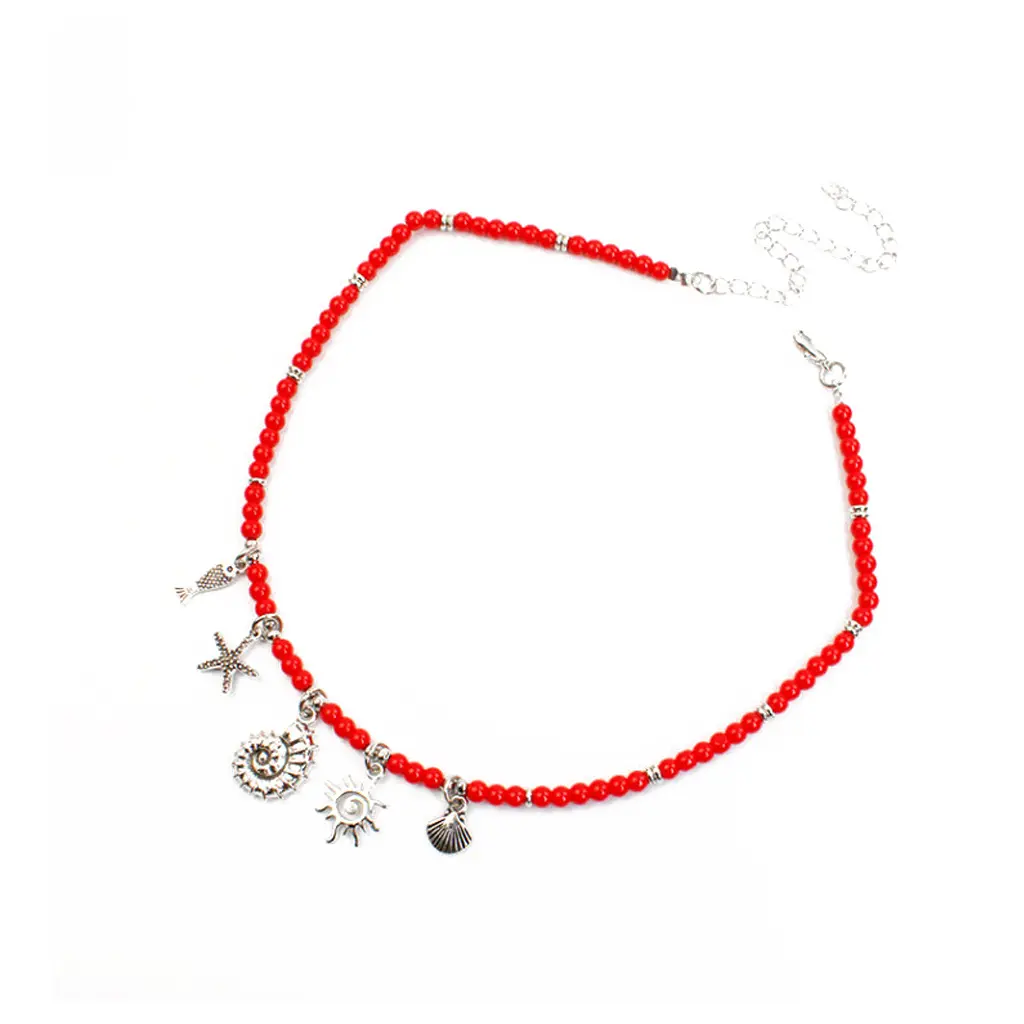 Collar Multicharms Rojo