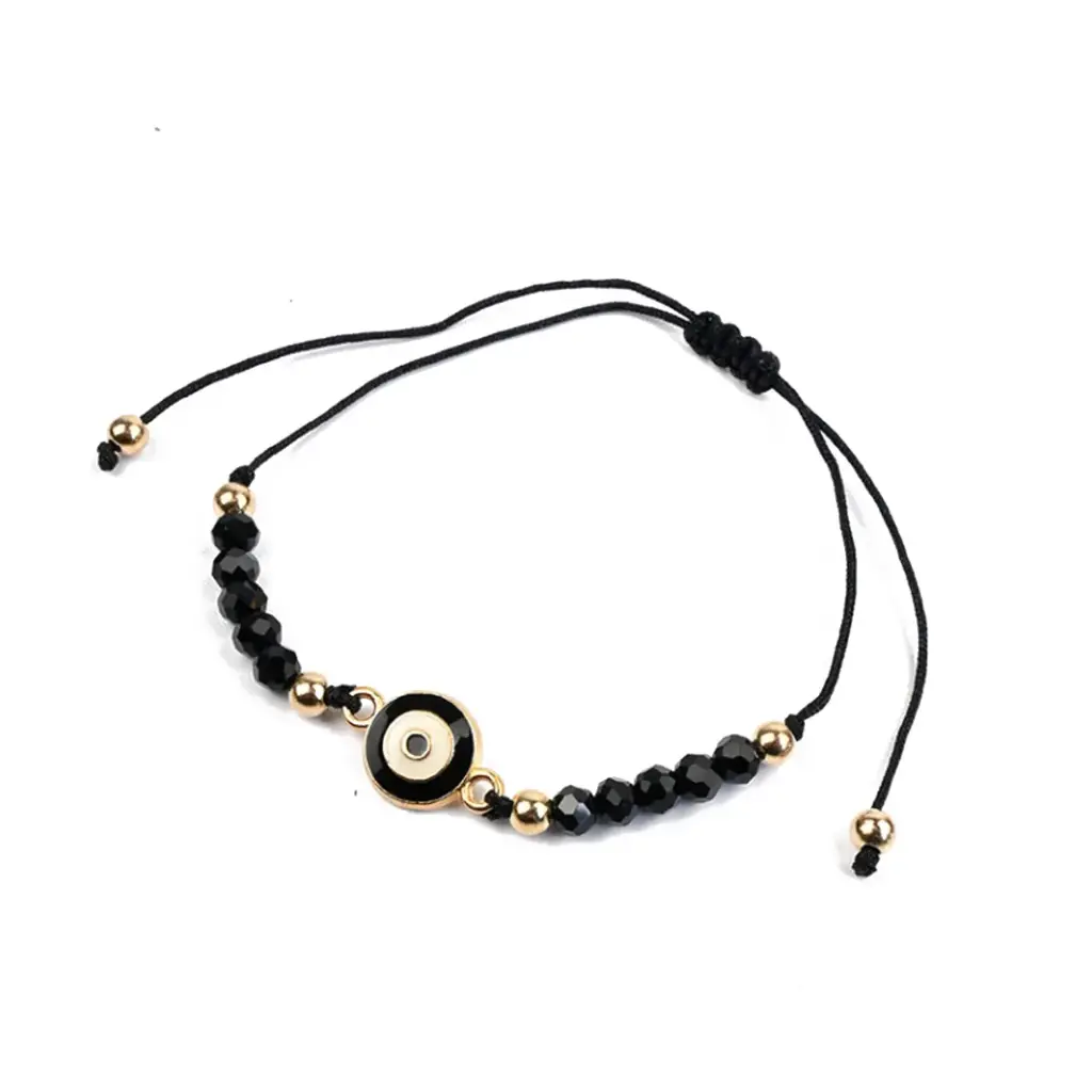 Pulsera Hilo Amuleto Ojo Turco Negro 