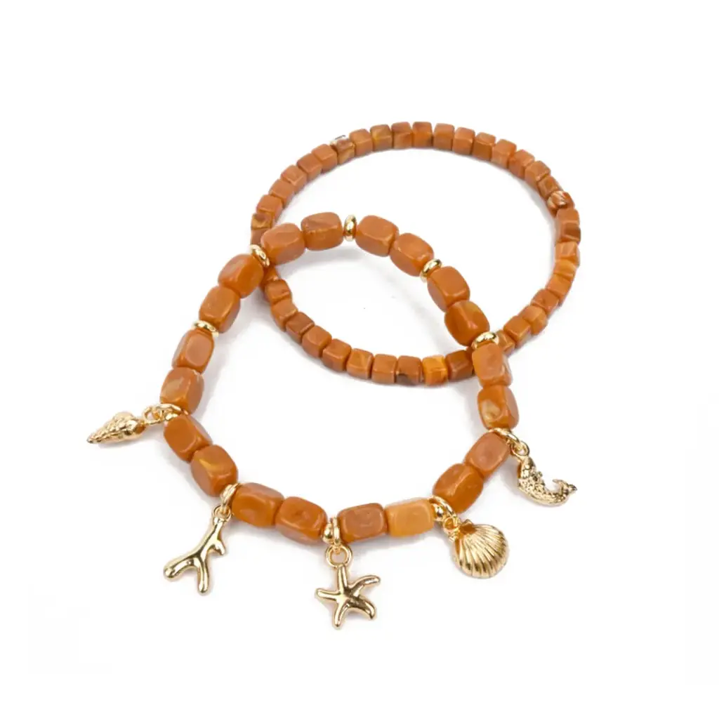 Set Pulseras Elasticas Marinas Caramelo