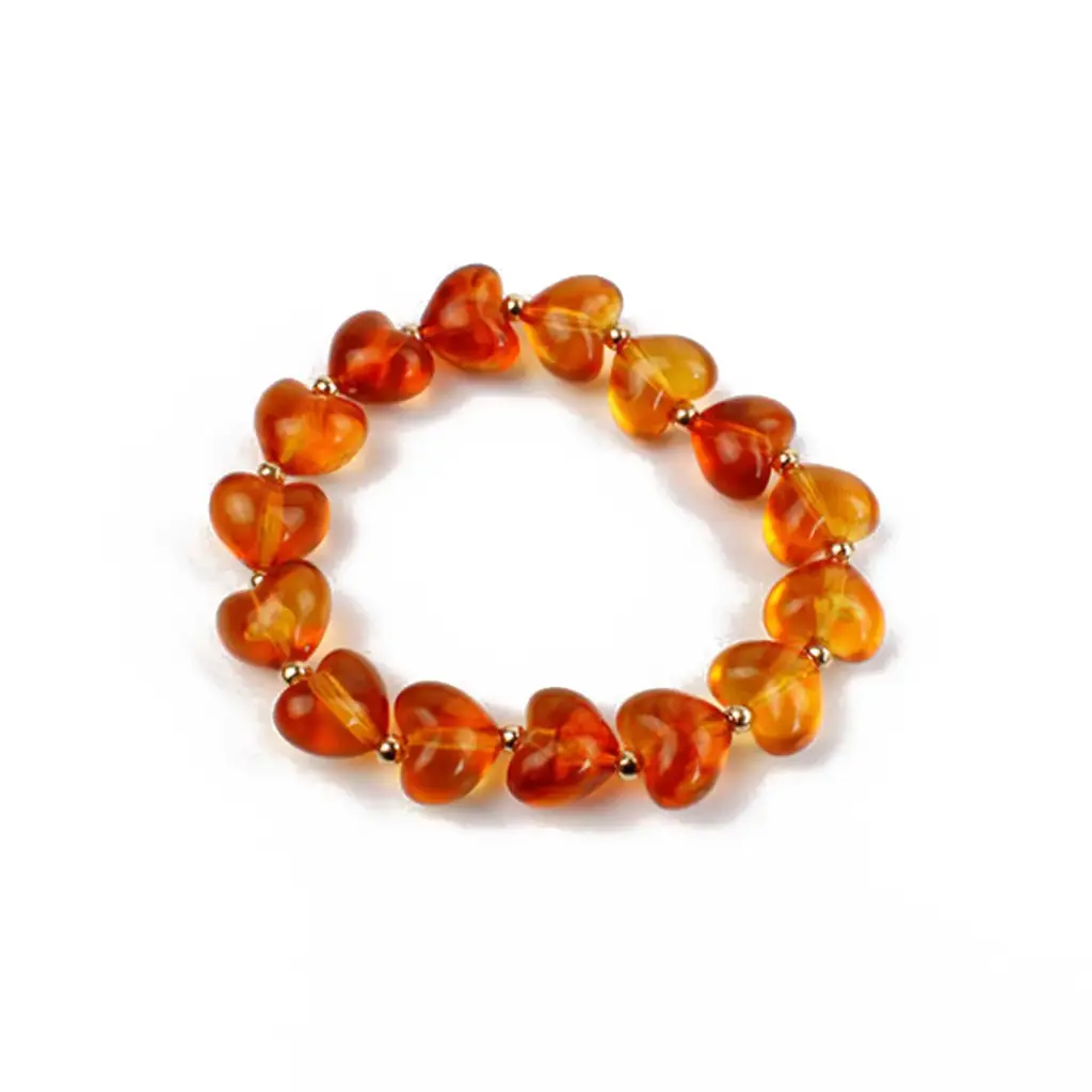 Pulsera Elástica Heart Ambar