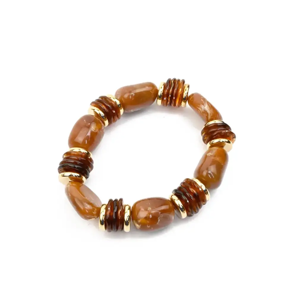 Pulsera Elástica Chic Marron 