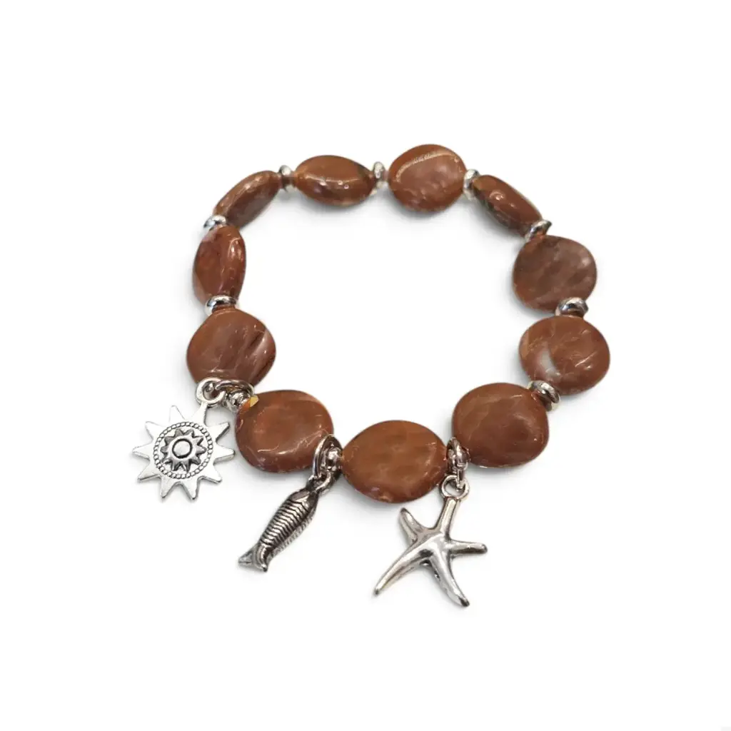 Pulsera Elastica Charms Marron