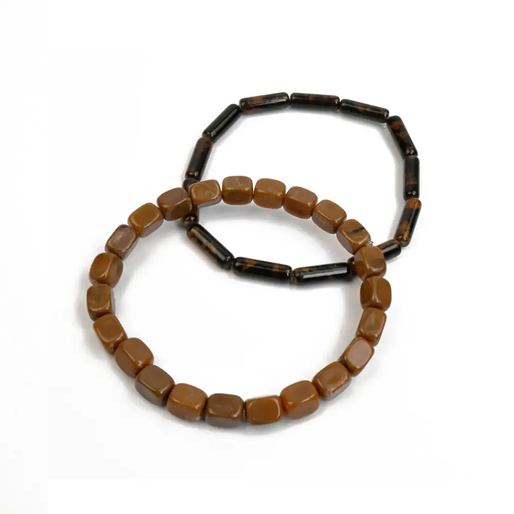 Set Pulseras Elasticas Acrilico Terra