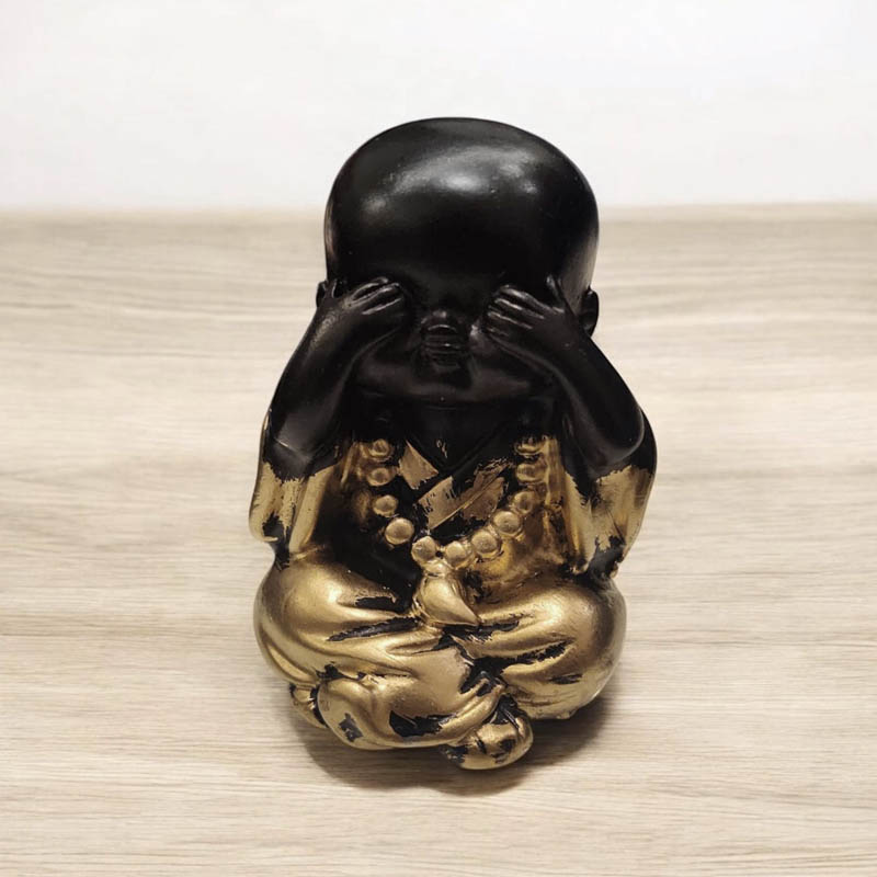 Buda Bebe Negro Mantra 5cm Modelo N°3
