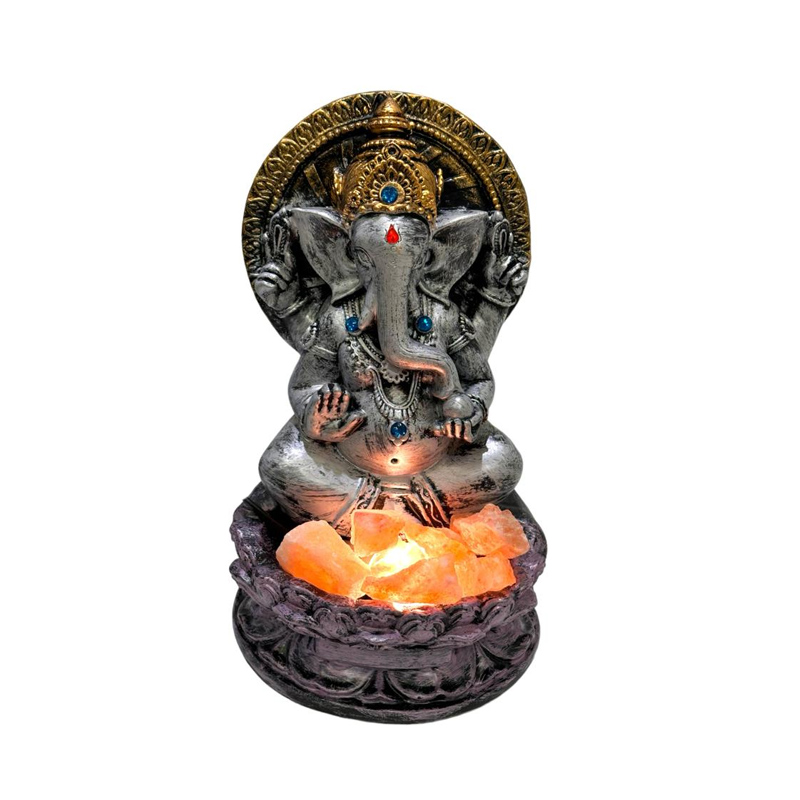 Lampara de Sal Ganesha con Circulo