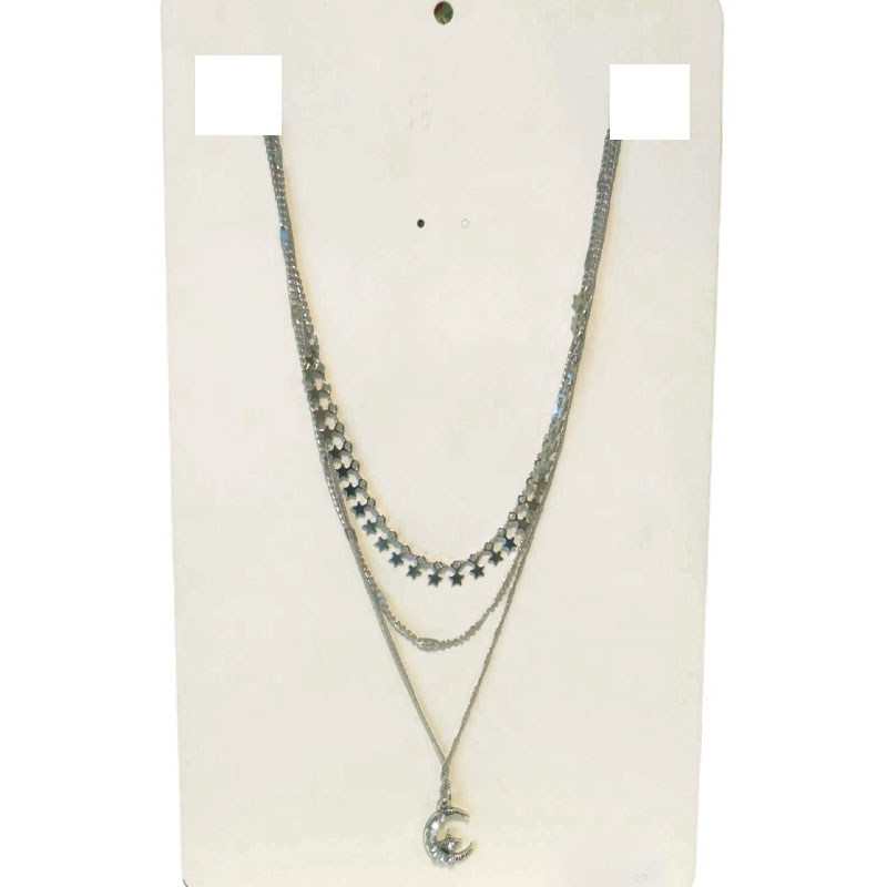 Collar Cadenas Con Luna y Estrellas