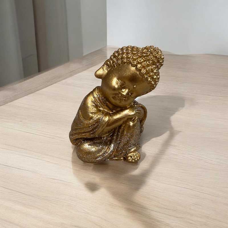 Buda Mini Dorado con Brillos 5cm Modelo N°2